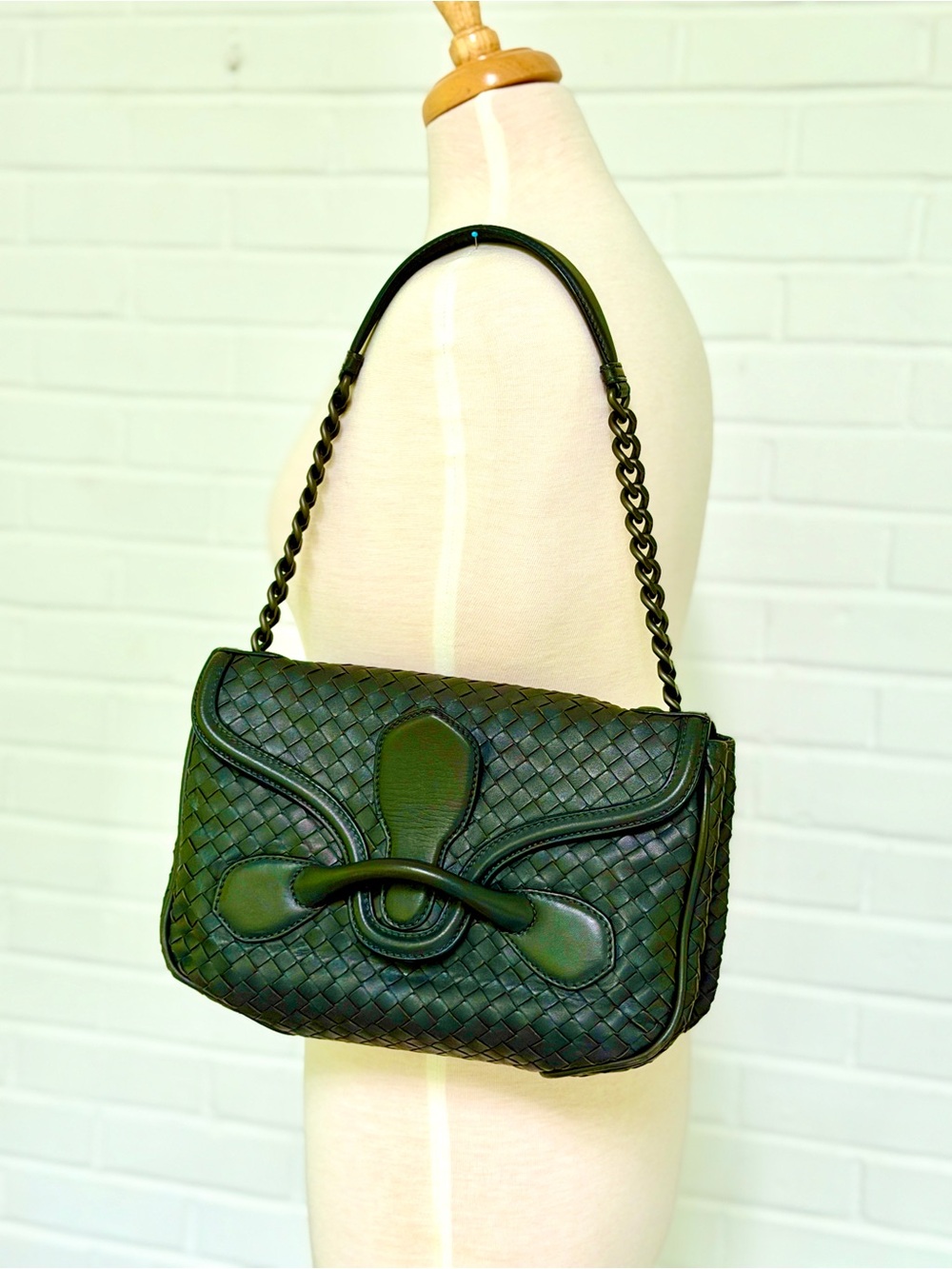 Bottega Veneta Rialto Intrecciato Shoulder Bag